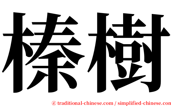 榛樹 serif font