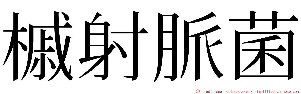 槭射脈菌 ming font