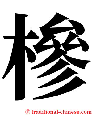 槮 serif font