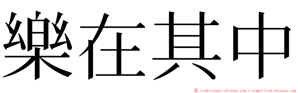 樂在其中 ming font