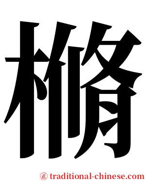 樇 serif font