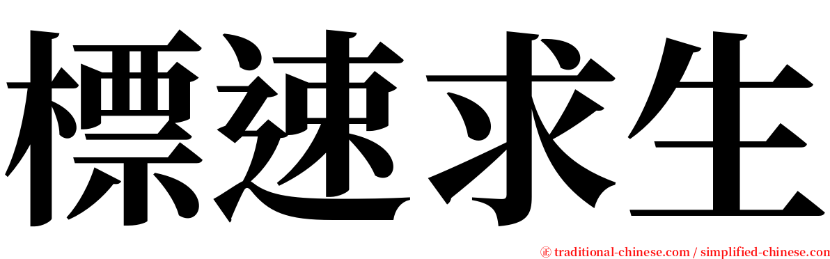 標速求生 serif font