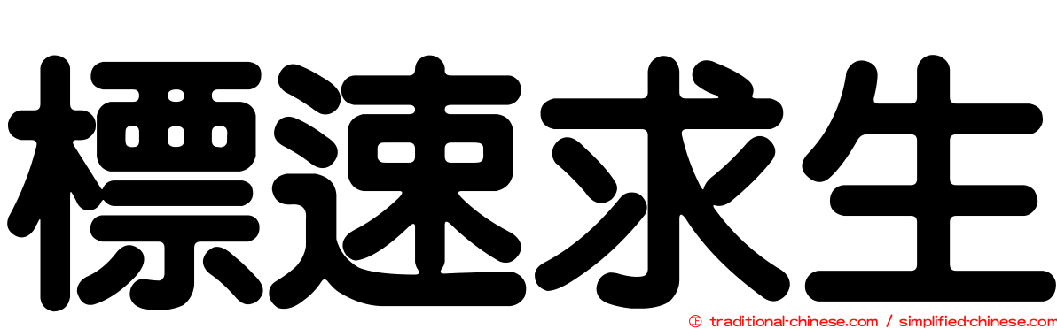標速求生