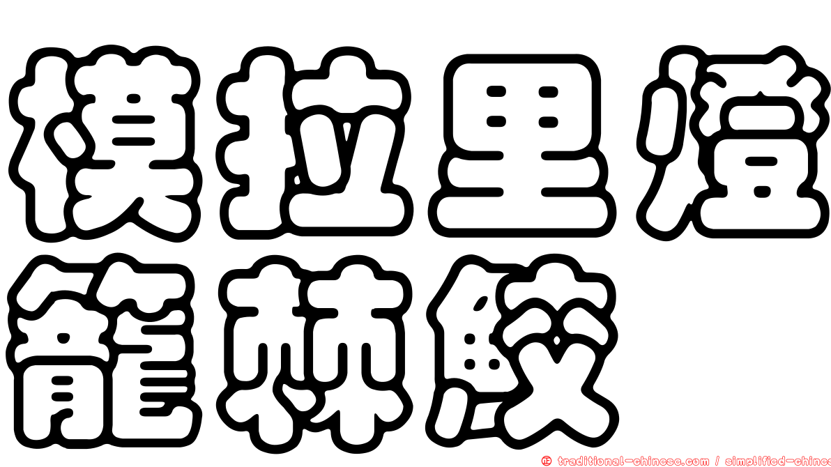 模拉里燈籠棘鮫