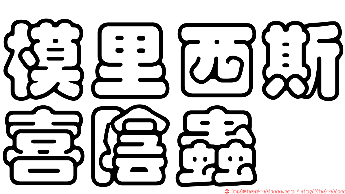 模里西斯喜陰蟲