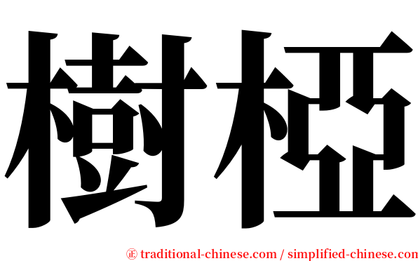 樹椏 serif font