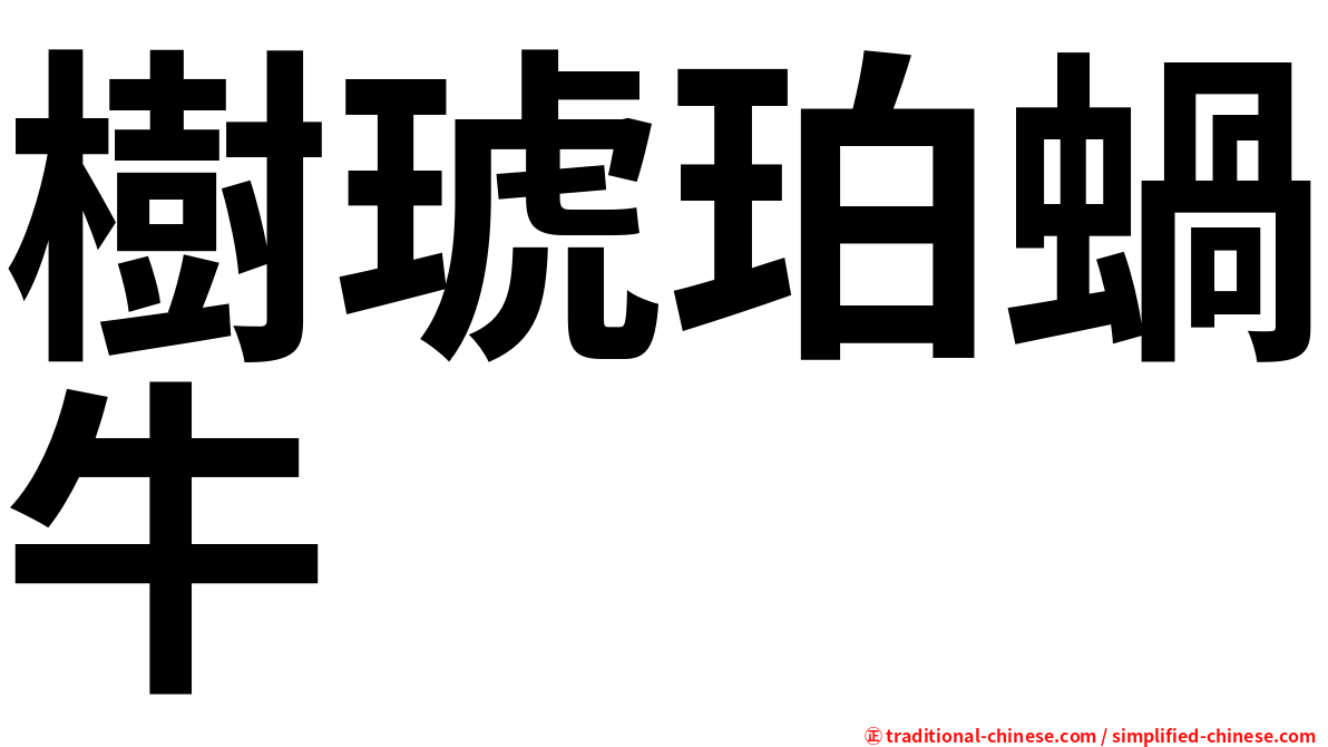 樹琥珀蝸牛
