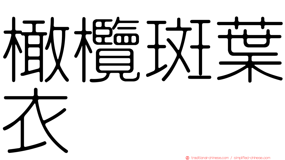 橄欖斑葉衣