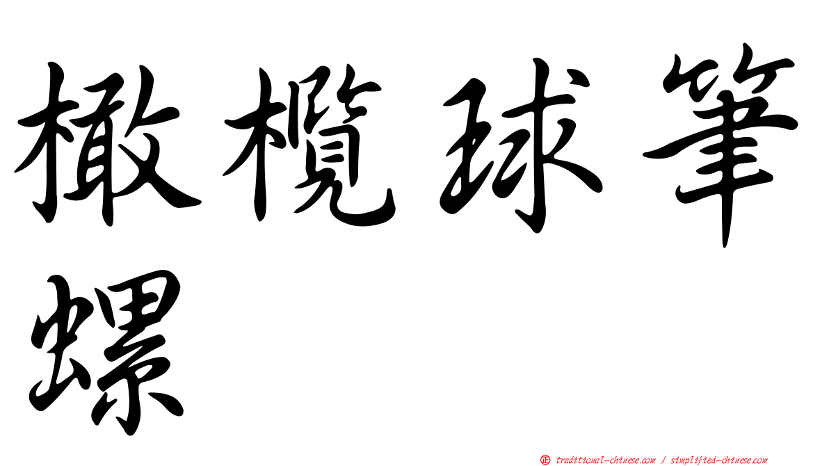 橄欖球筆螺