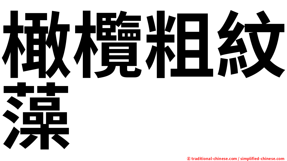 橄欖粗紋藻