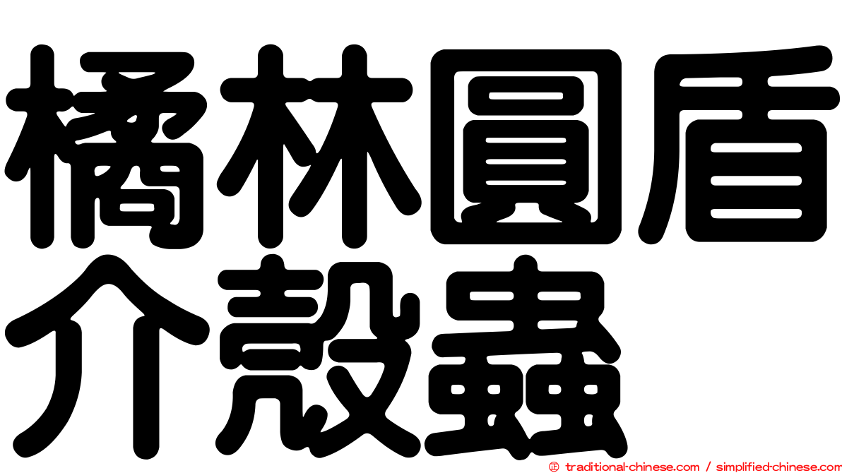 橘林圓盾介殼蟲