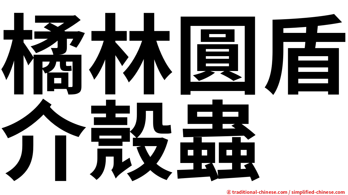橘林圓盾介殼蟲