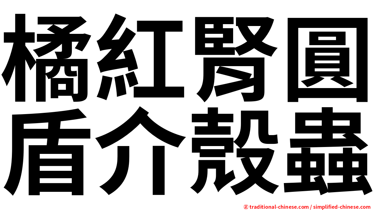 橘紅腎圓盾介殼蟲