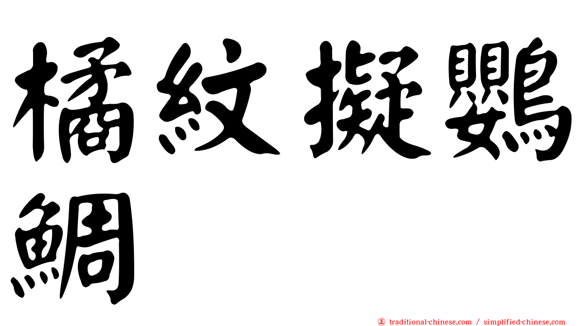 橘紋擬鸚鯛
