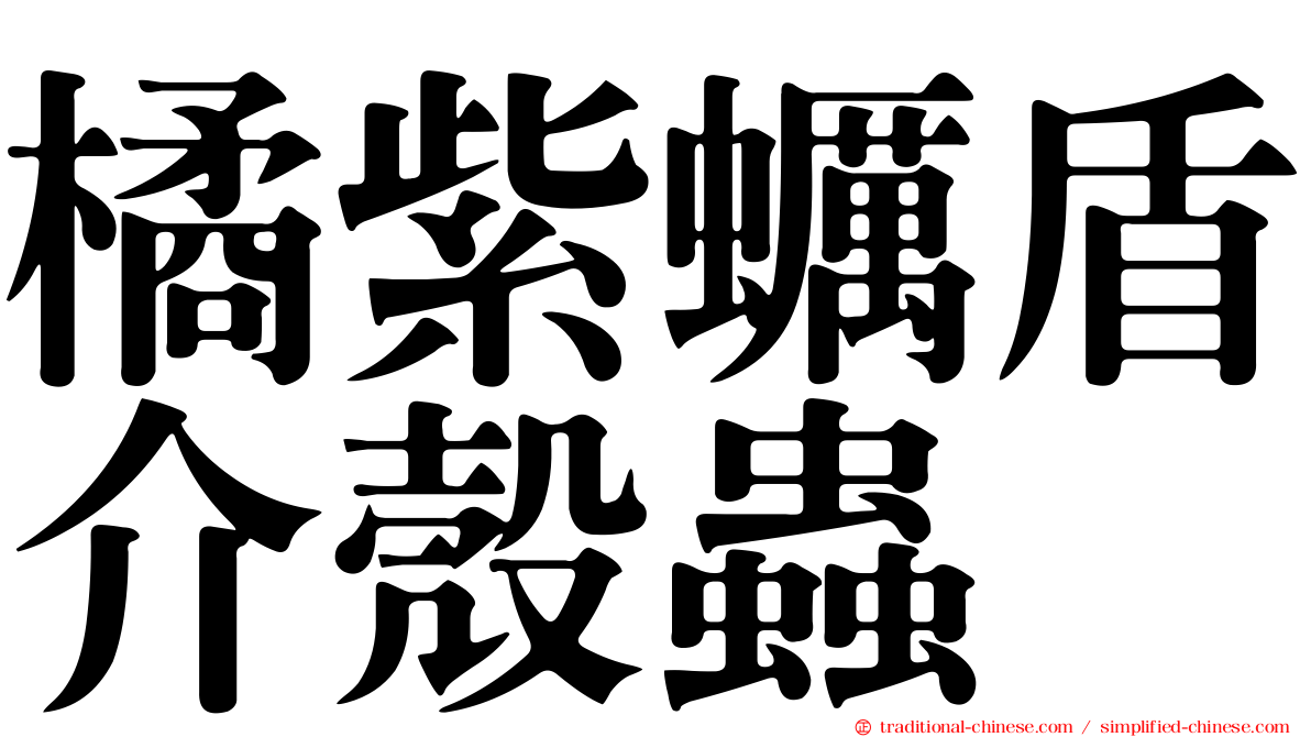 橘紫蠣盾介殼蟲