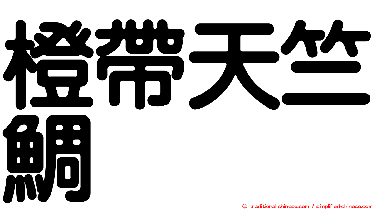 橙帶天竺鯛