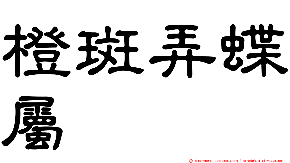 橙斑弄蝶屬