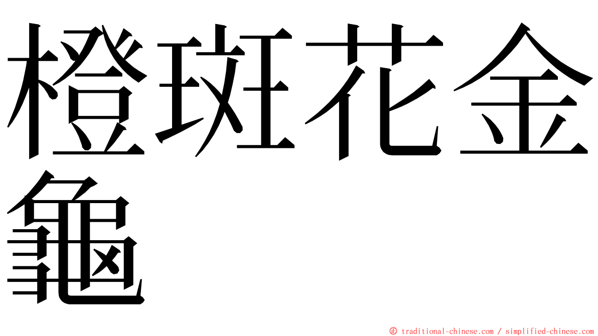 橙斑花金龜 ming font