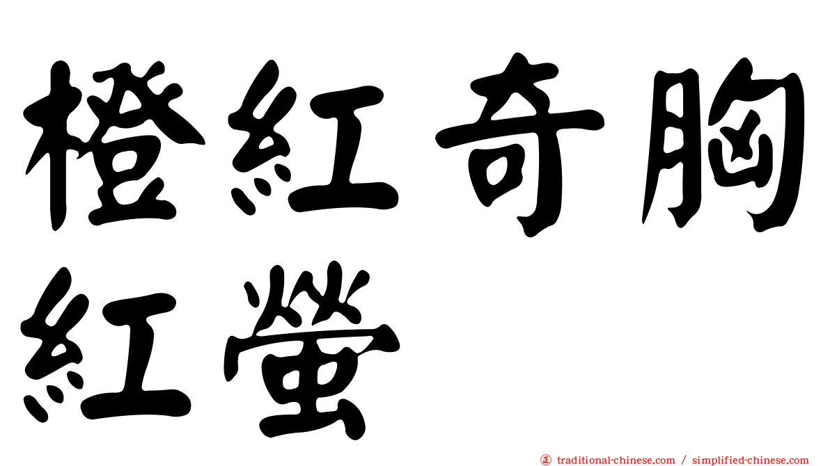 橙紅奇胸紅螢