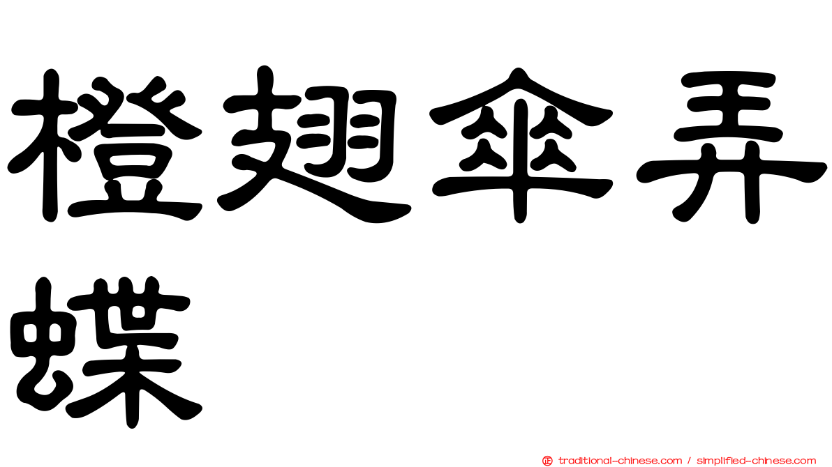 橙翅傘弄蝶