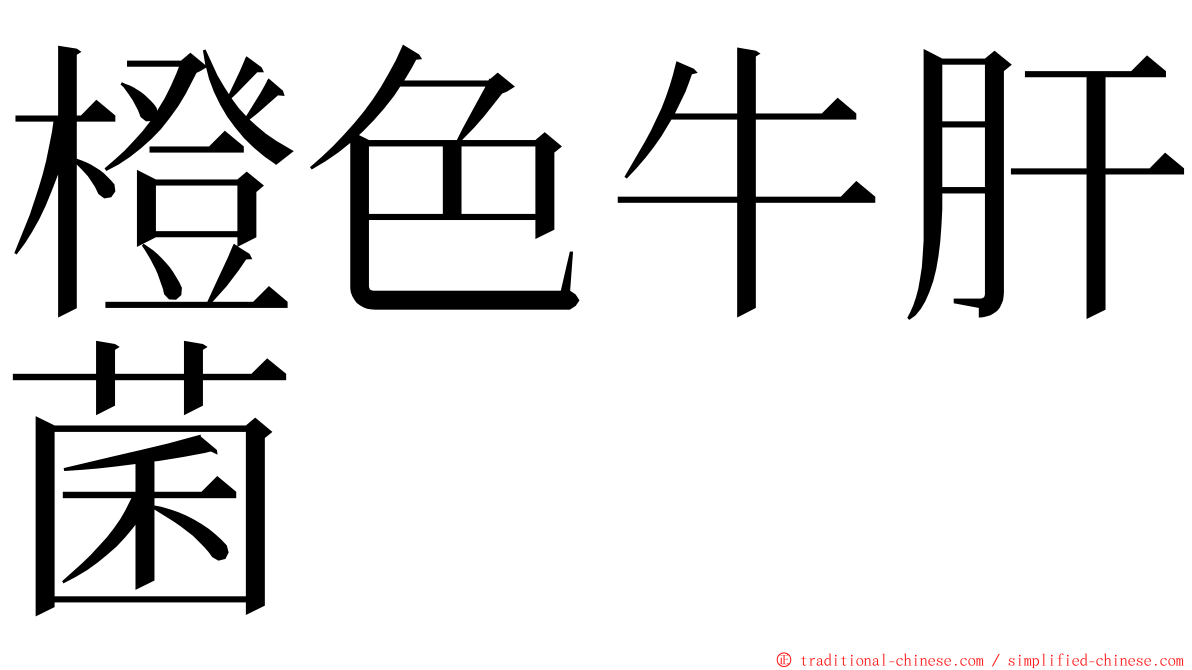 橙色牛肝菌 ming font