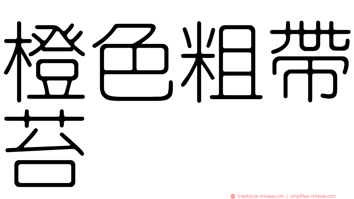 橙色粗帶苔