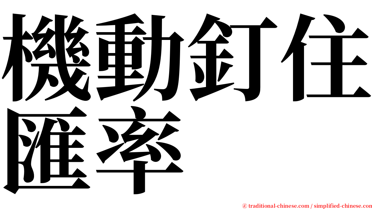 機動釘住匯率 serif font