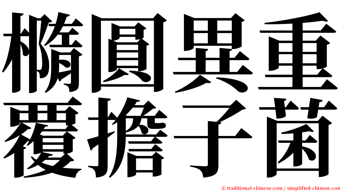 橢圓異重覆擔子菌 serif font