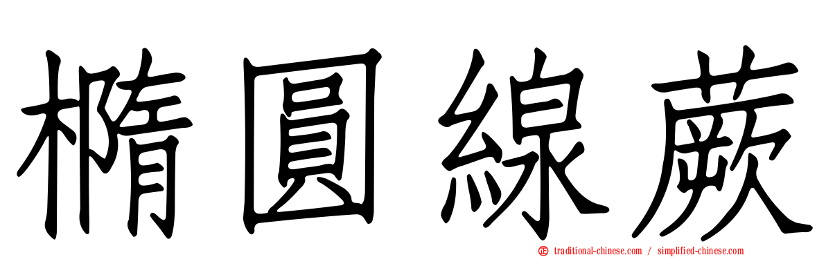 橢圓線蕨