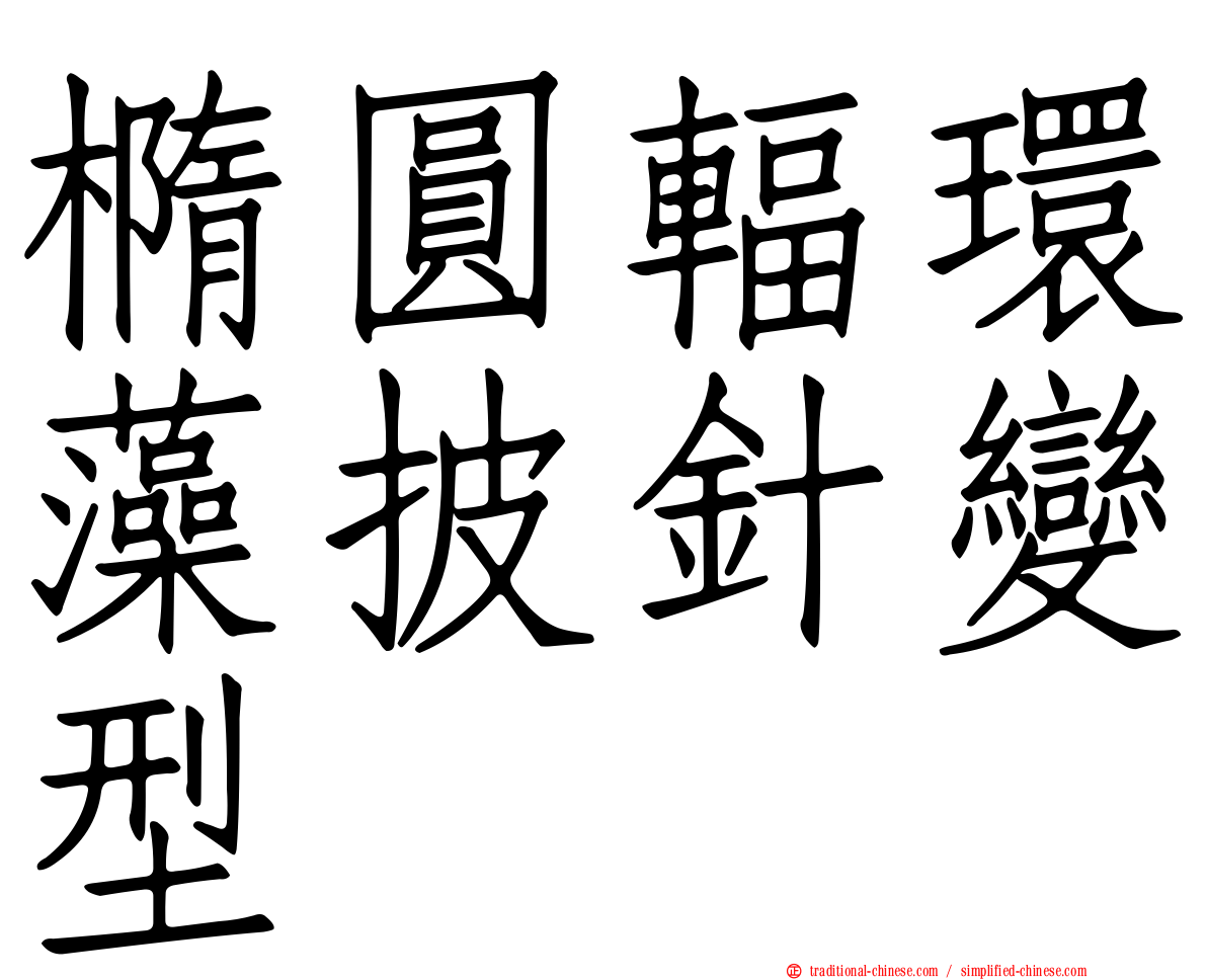 橢圓輻環藻披針變型