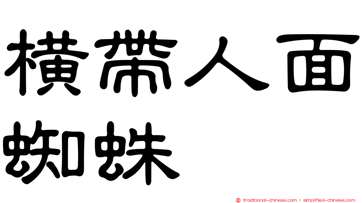 橫帶人面蜘蛛