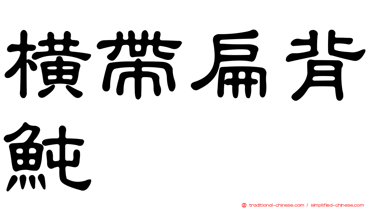 橫帶扁背魨