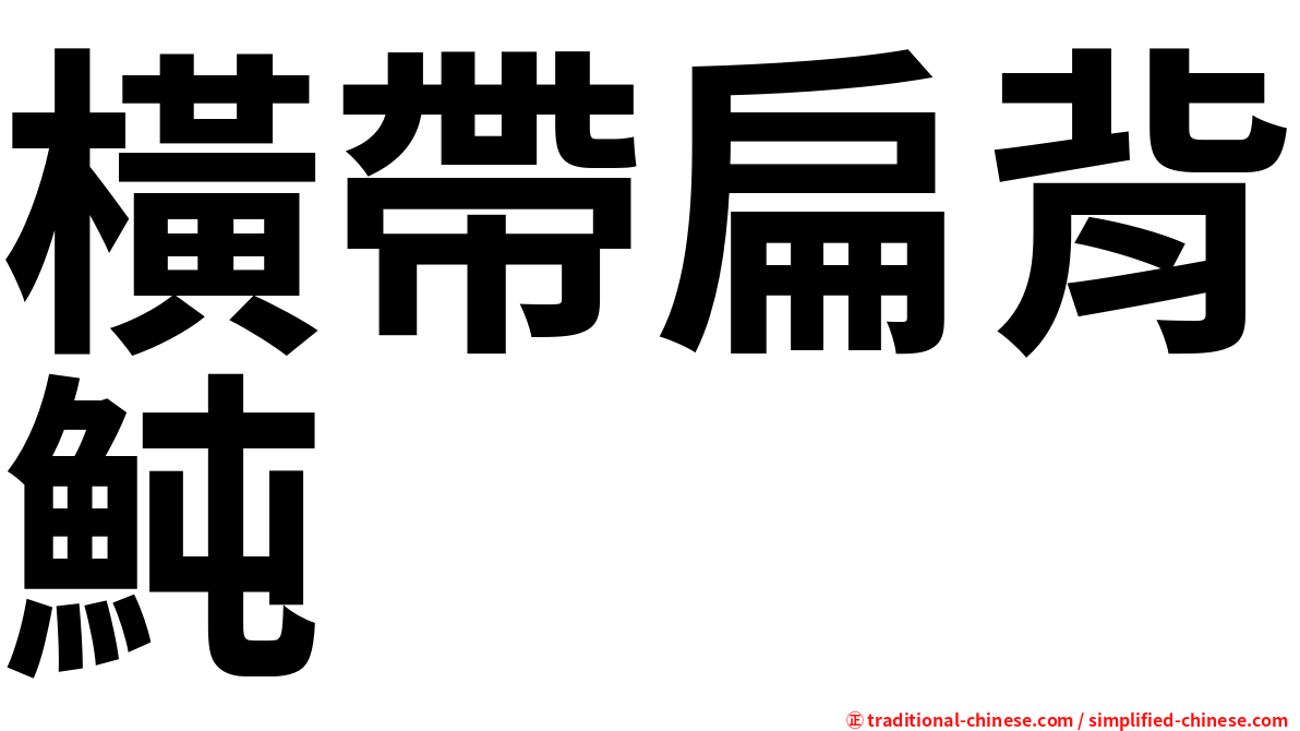 橫帶扁背魨