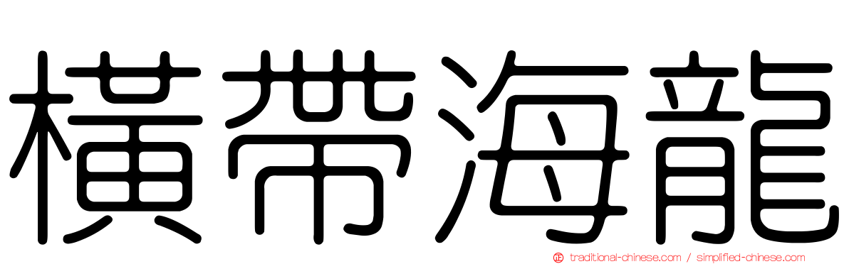 橫帶海龍