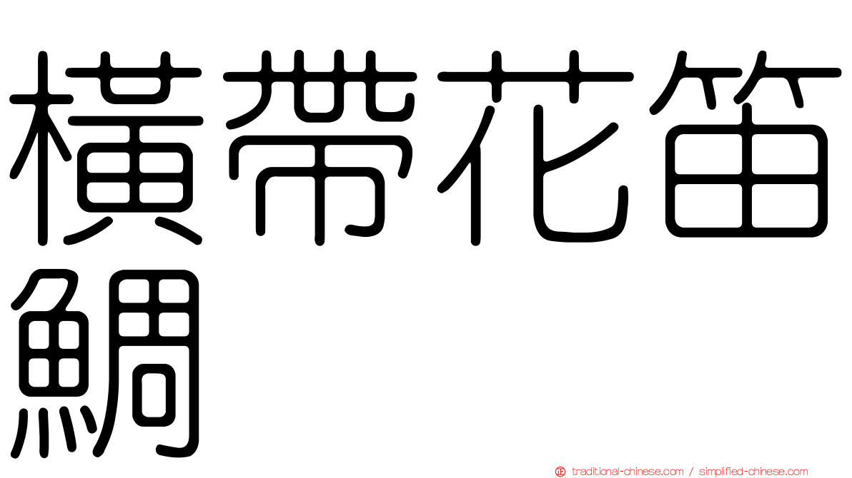 橫帶花笛鯛