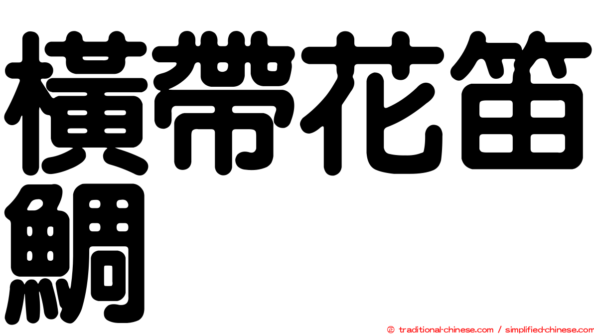 橫帶花笛鯛