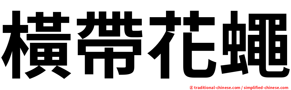 橫帶花蠅