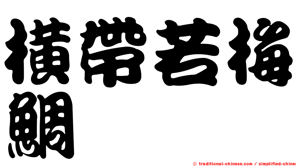 橫帶若梅鯛