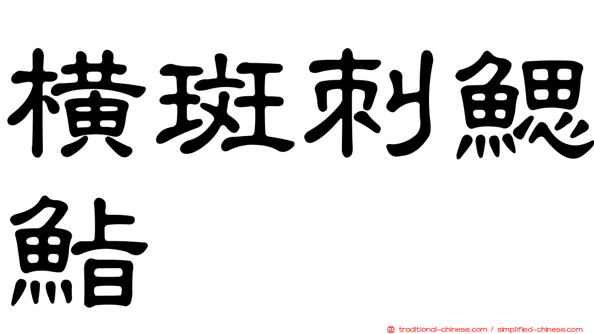 橫斑刺鰓鮨