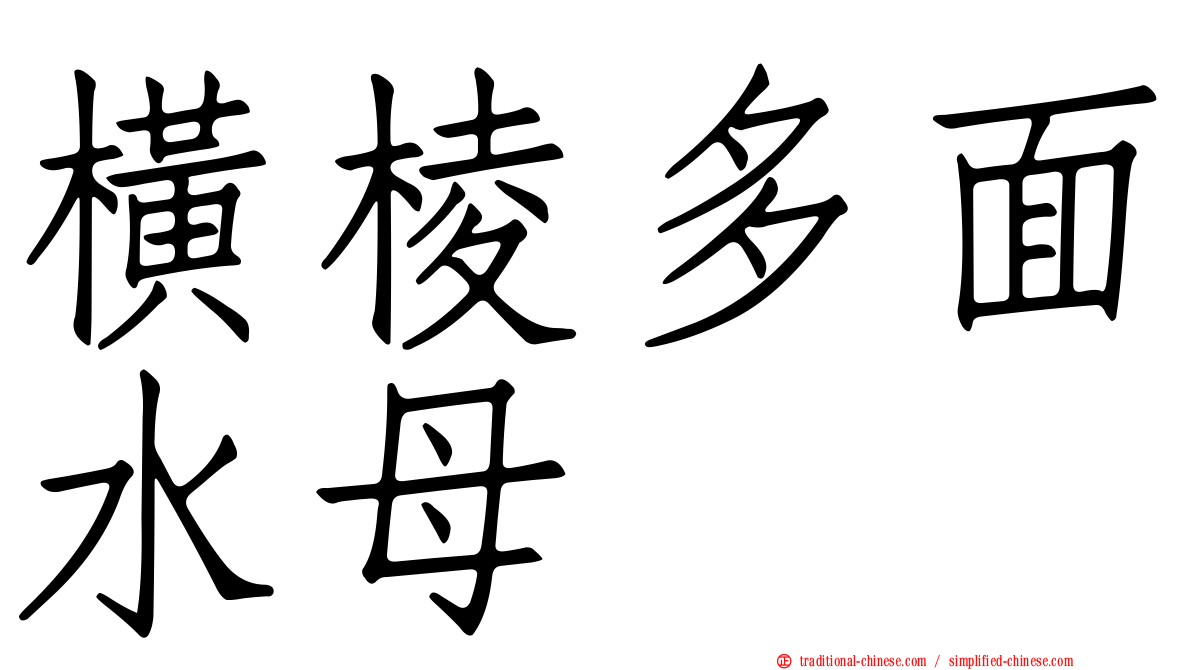 橫棱多面水母
