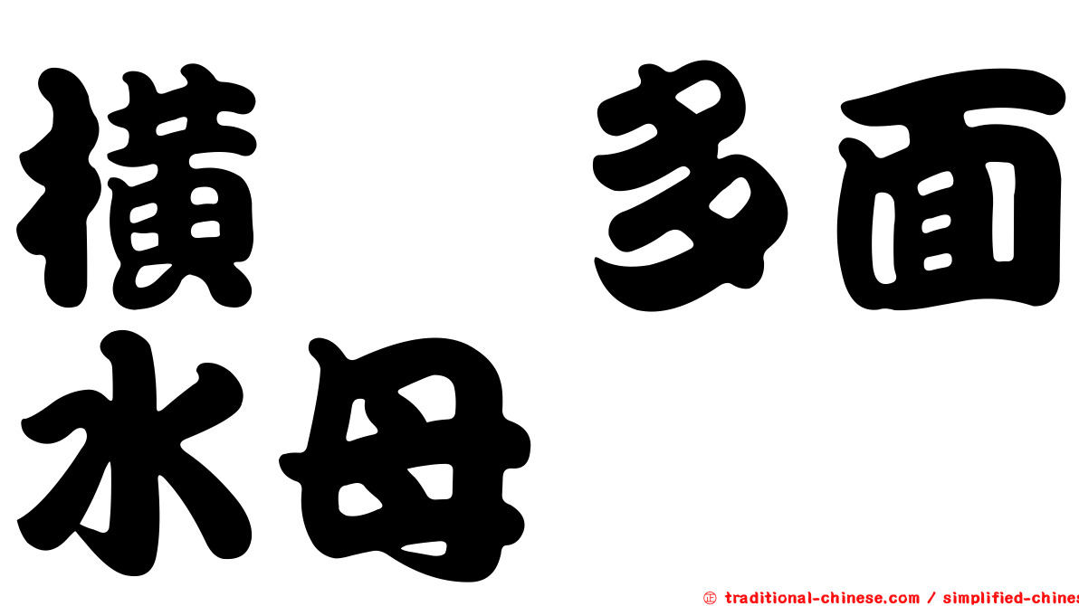 橫棱多面水母