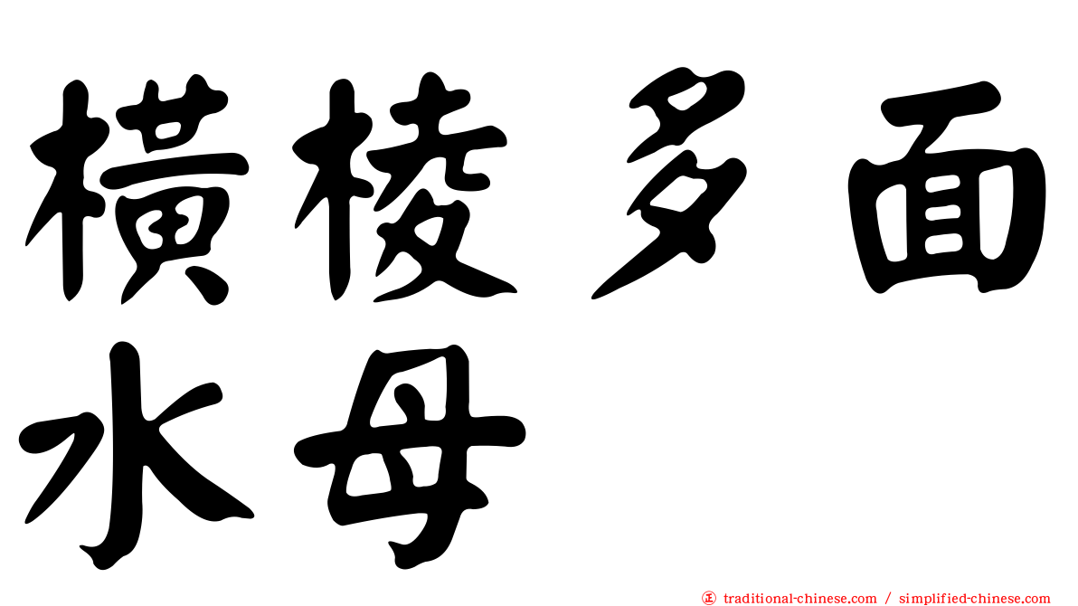 橫棱多面水母
