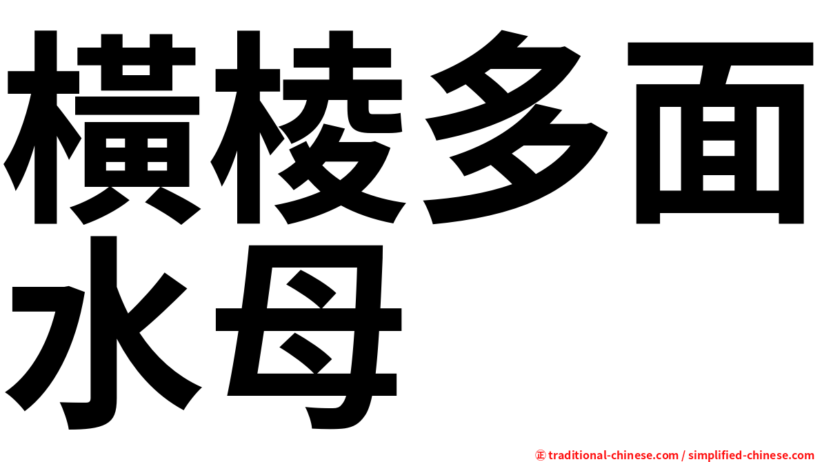 橫棱多面水母