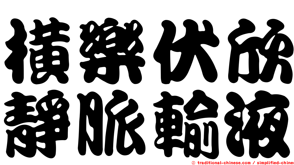 橫樂伏欣靜脈輸液