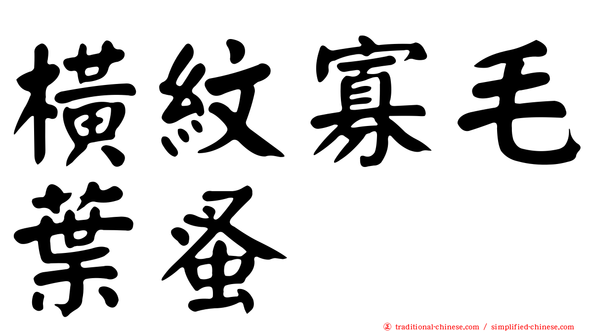 橫紋寡毛葉蚤