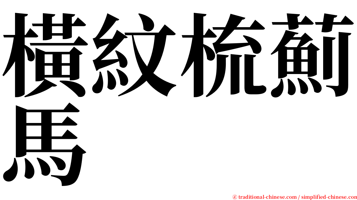 橫紋梳薊馬 serif font