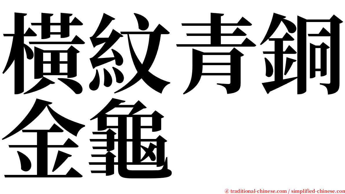 橫紋青銅金龜 serif font