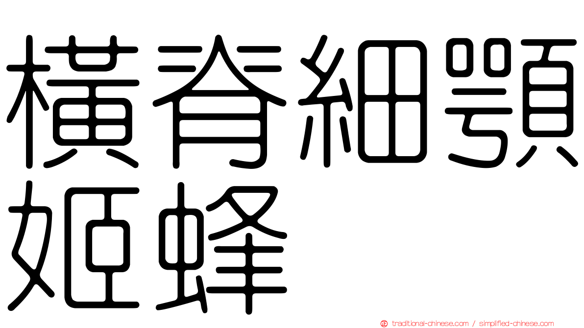 橫脊細顎姬蜂