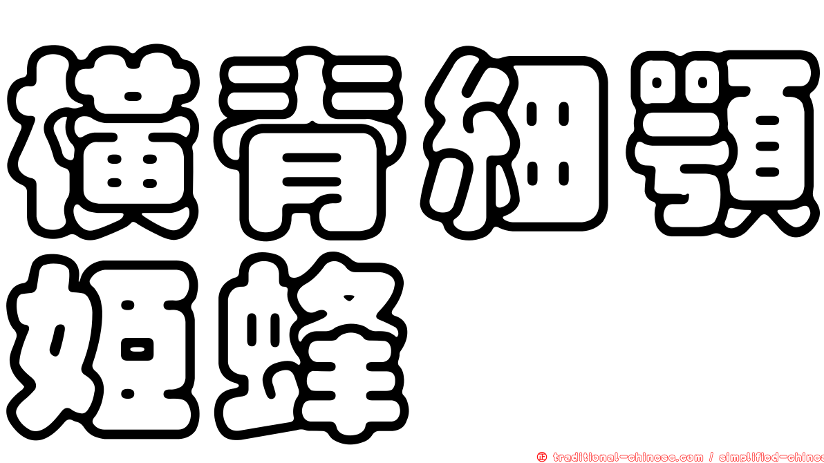 橫脊細顎姬蜂