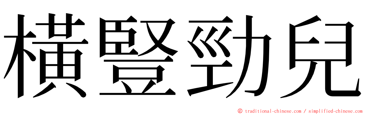橫豎勁兒 ming font